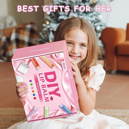 TSVATE DIY Lip Balm Kit, 47Pcs Gift
