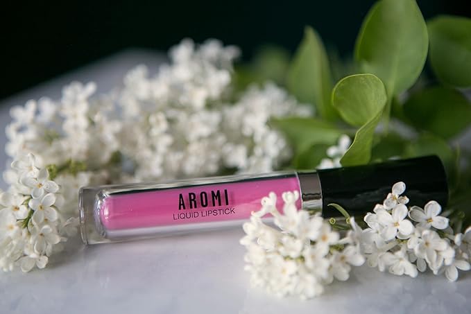 Aromi Matte Liquid Lipstick | Long-lasting, Smear and Smudge Proof, Waterproof, Paraben, Phthalate, & Gluten Free, Light Pink with Warm Undertones (Cherry Blossom)