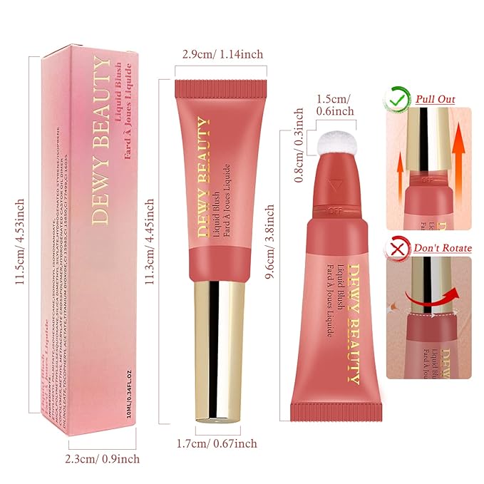 Liquid Blush Makeup Wand, Cream Liquid Blush with