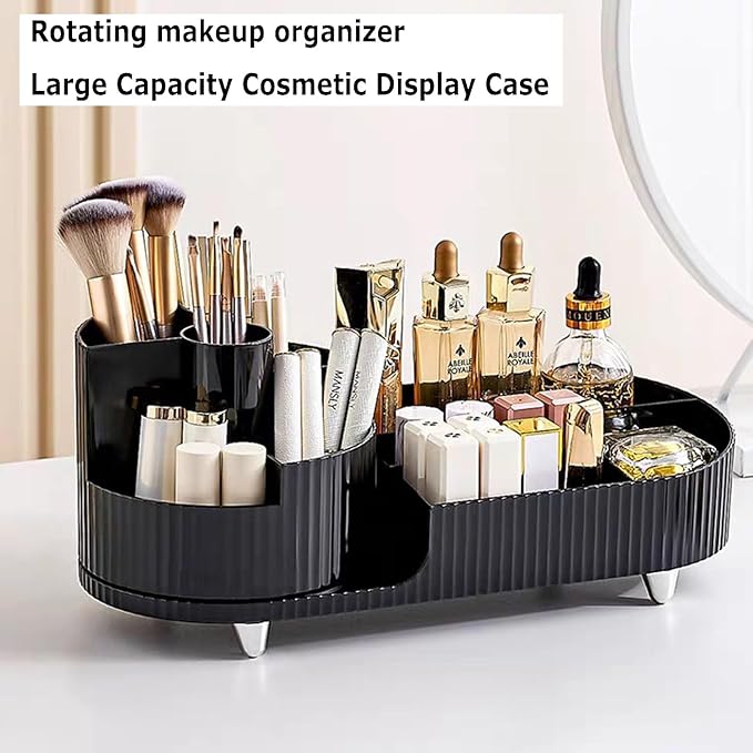 Rotating makeup organizer,large capacity cosmetic