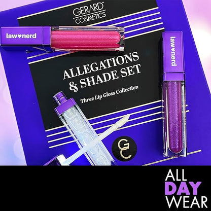 Gerard Cosmetics Emily D Baker X Lighted Lip Gloss - Objection | Sheer Pink Lip Gloss w/Iridescent Pearl Finish | Moisturizing Lip Gloss with Light & Mirror | Cruelty Free | Made in the USA