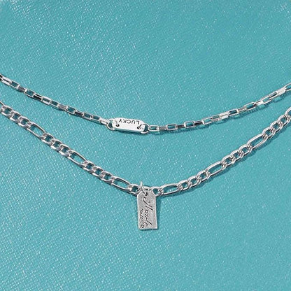 Boho Layered Silver Bar Necklace Choker