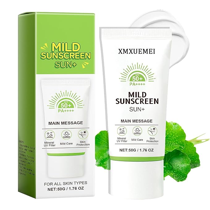 Daily SPF 50+ PA++++ Face Sunscreen Moisturizer,Hydrating Non-greasy Sunscreen for Face,No White Cast,Lightweight Sunscreen Cream,Gentle Tinted Facial Moisturizer for All Skin Types
