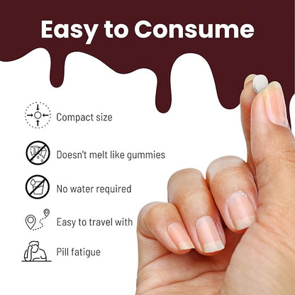 Biotin 500 mcg I Supports Healthy Hair, Nail & Skin I 60 Melting Tablets - 1 Pack I Cherry Flavor