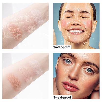 Highlighter with Face Brush Liquid Highlighter with Shimmer