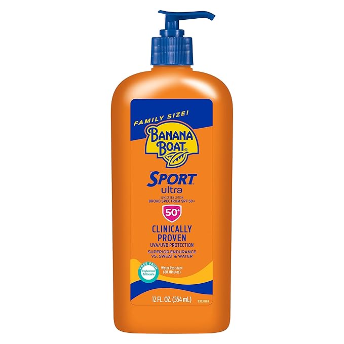 Hawaiian Tropic and Banana Boat Sunscreen Lotions SPF 50, 8oz and 12oz