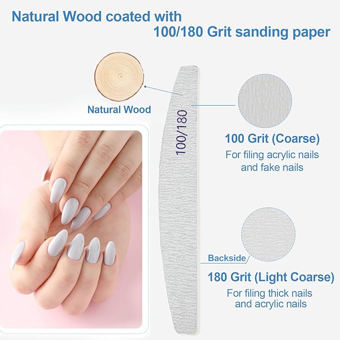 Nail files (12 pack), 100/180