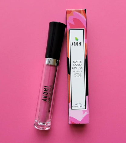 Aromi Matte Liquid Lipstick | Long-lasting, Smear and Smudge Proof, Waterproof, Paraben, Phthalate, & Gluten Free, Light Pink with Warm Undertones (Cherry Blossom)
