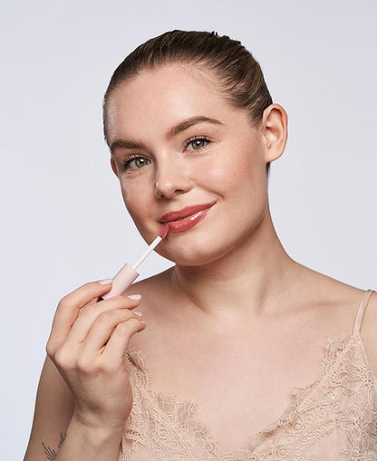 Wander Beauty Lip Retreat Oil - Spring Break (Warm Rose) - 4 in 1 Tinted Lip Oil + Moisturizing Lip Gloss With Avocado, Vitamin E & Rosehip - Hydrating Luxurious Lip Care for Dry Lips - 0.33 fl oz