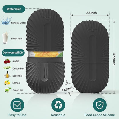 Ice Face Roller, Ice Cube Roller for Face，Facial Beauty Ice Roller Skin Care Tools,De-Puff Eye Bags, Reduce Migraine Pain（Black）
