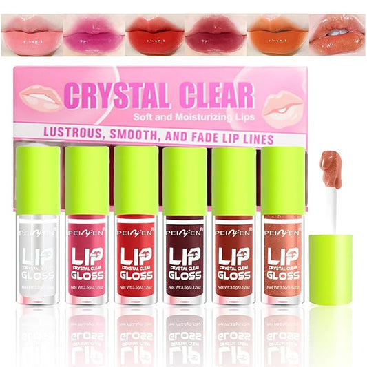 Mini Lip Oil Lip Glaze, 6 Colors Fat Glaze,