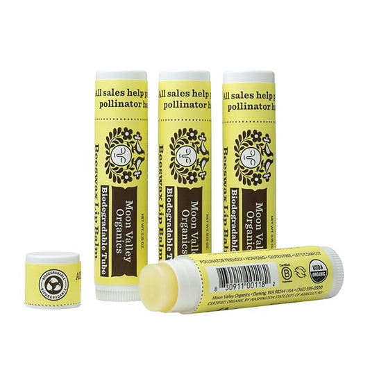 Moon Valley Organics Beeswax Lip Balm VANILLA,