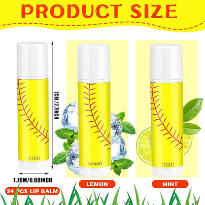 24 Pcs Softball Lip Balm Softball Supplies