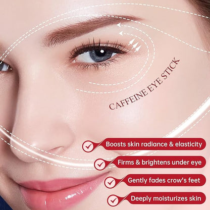 Eye Stick - Anti Wrinkle Eye Cream for Puffy Eyes, Dark Circles, Eye Bags, Crows Feet, Wrinkles,Reduces Wrinkles Saggy Skin Puffy Eyes (Caffeine 2Pack)