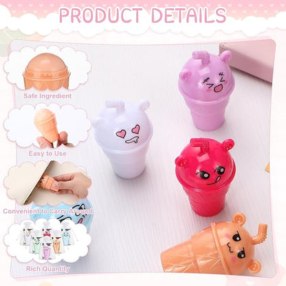 24 Sets Milk Tea Shaped Cute Girls