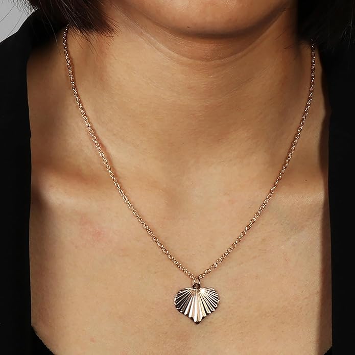 Boho Heart Pendant Necklace Gold Heart