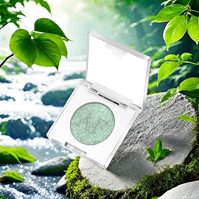 Highlighter Makeup,Green White Pink Shimmer Multichrome Face Highlighter Enhancer, 04