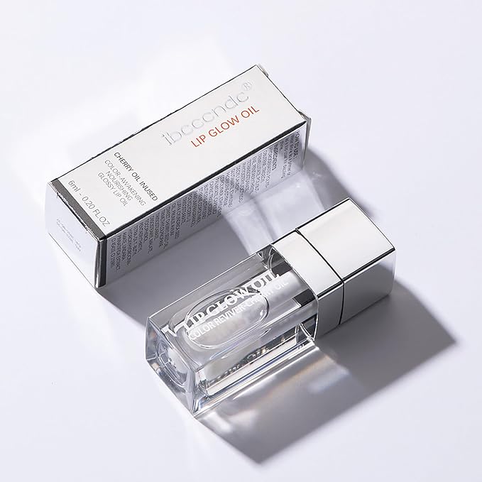 Hydrating Lip Glow Oil, Moisturizing Lip Gloss, Plumping Lip Oil, Non-Sticky Long Lasting Lip Oil Gloss, Transparent Lip Oil Tinted, Reduce lip lines (Transparent(#000))