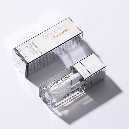 Hydrating Lip Glow Oil, Moisturizing Lip Gloss, Plumping Lip Oil, Non-Sticky Long Lasting Lip Oil Gloss, Transparent Lip Oil Tinted, Reduce lip lines (Transparent(#000))
