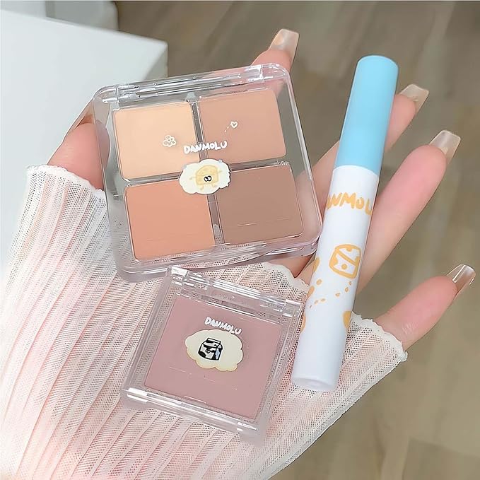 Neutral Eyeshadow Palette Velvet Lip Gloss Natural Glossy