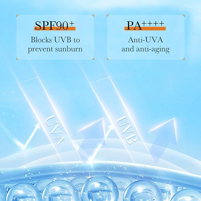Sunscreen SPF 90, High SPF 90 Sunscreen, Sunscreen Protector for Face and Body, 22H Long Lasting Sunscreen, Broad Spectrum Sunscreen UVA/UVB Protection, Moisturizing Sunscreen Lotion