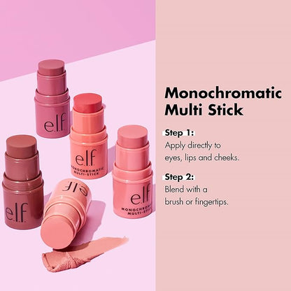 e.l.f. Monochromatic Multi Stick, Travel-Sized Luxuriously Creamy & Glimmering Guava