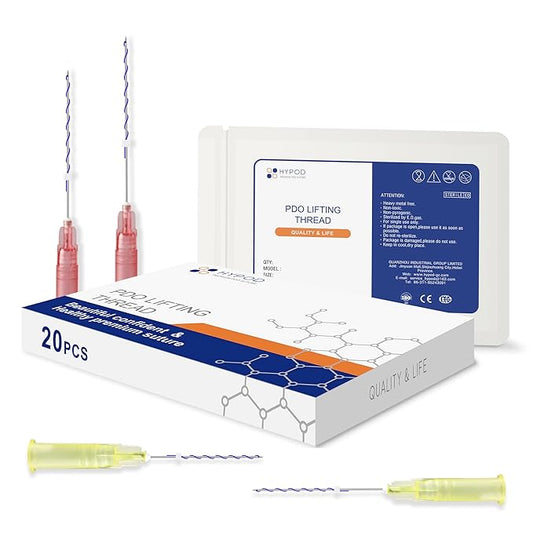 HYPOD Pdo Threads for Face Lift, Pdo Lifting Thread Whole Body Mono Screw Type, Pdo Thread Lift Mono Korea (20PCS-30G*20MM)