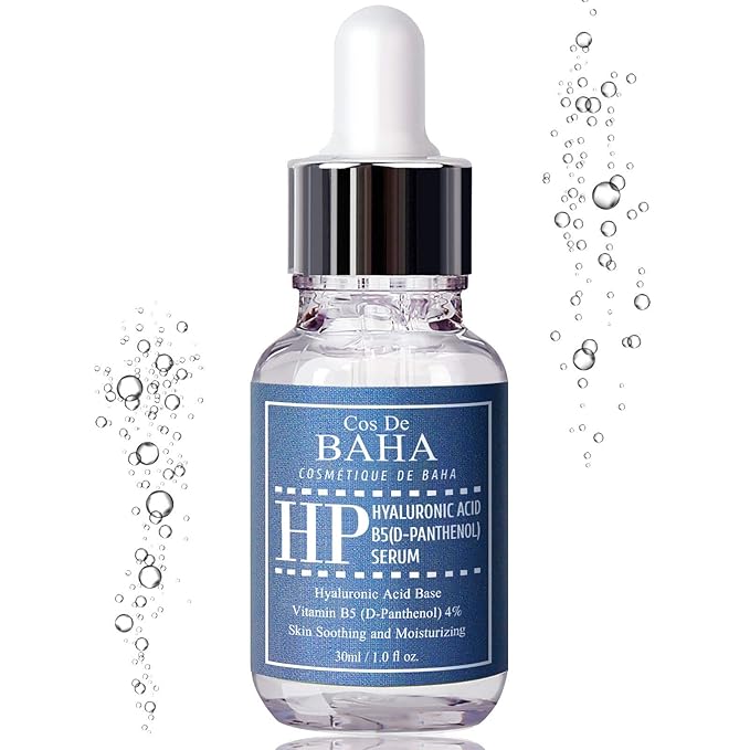 Panthenol 4% Serum - Vitamin B5 Facial Hydrating Serum with Aloe Vera, Hyaluronic Acid, White Tea Extract - For All Skin Types, 1 Fl Oz (30ml)