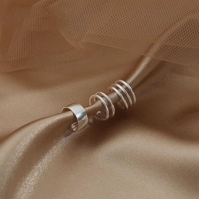 Boho Cartilage Ring Earrings Double Lines