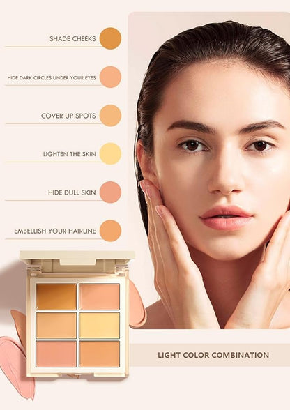 MAEPEOR Face Conceal Contour Palette 6 Colors Full