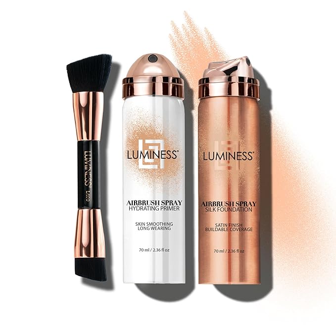 LUMINESS Airbrush Spray Silk Foundation Starter Kit - & Moisturizes