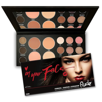 Rude Cosmetics In Your Face 3-in-1 Palette Makeup 84 oz