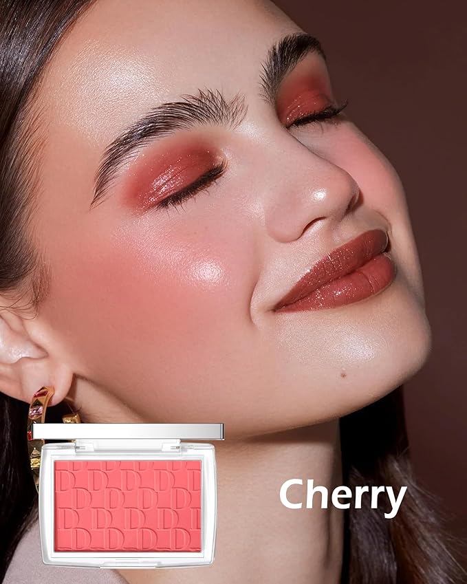 Powder Blush Palette, Matte Powder Makeup Blush for Enhancing -#Cherry
