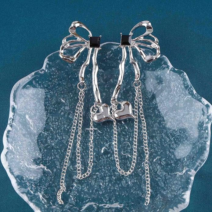 Vintage Butterfly Dangle Earrings Long Butterfly