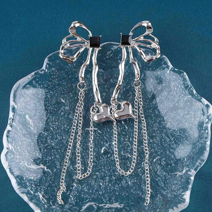 Vintage Butterfly Dangle Earrings Long Butterfly