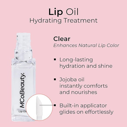 MCoBeauty Lip Oil Hydrating Treatment, Clear, Moisturizing Shine Hydrating