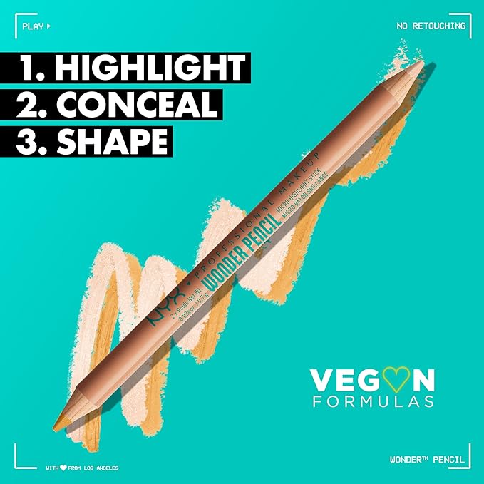 NYX PROFESSIONAL MAKEUP Wonder Pencil, Multi-Use Micro Highlighter - Medium