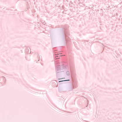 Hanskin Real Complexion Hyaluron Pink Capsule Serum with Vitamin B12, Intensive Moisture Deep Hydration, Hyaluronic Acid [50ml]