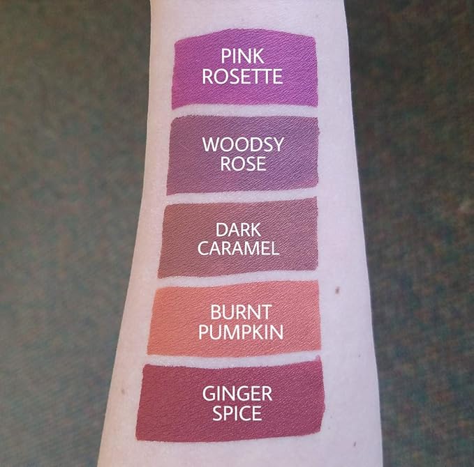 Aromi Medium Pink Matte Liquid Lipstick, Dusty Rose Lip Color, Smudge Proof and Long-lasting Lipstick, Vegan & Cruelty-free Beauty, Day to Night, Handmade (Pink Rosette)