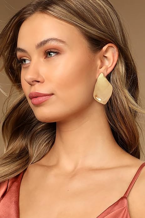 CLASSYZINT Gold/White/Red/Black Flower Stud Earrings