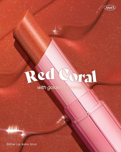 AMTS Tinted Lip Balm - Drama | Hydrating Glitter Lipstick | Pearl Shimmering Daily Lip Makeup for dry, cracked, chapped lips | korean beauty Moisture Lip Tint