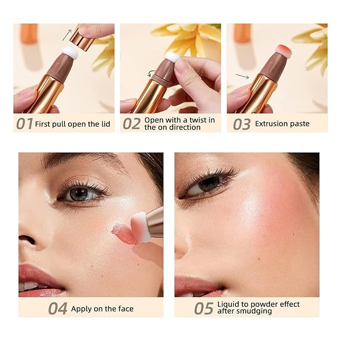 MAEPEOR Liquid Highlighter Stick Rose Cream Liquid Highlighter (5# Rose)