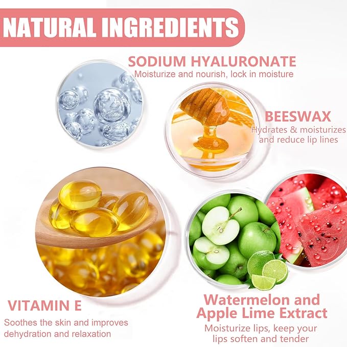 4PCS Bee Lip Balm Honey Pot,Honey Hydrating