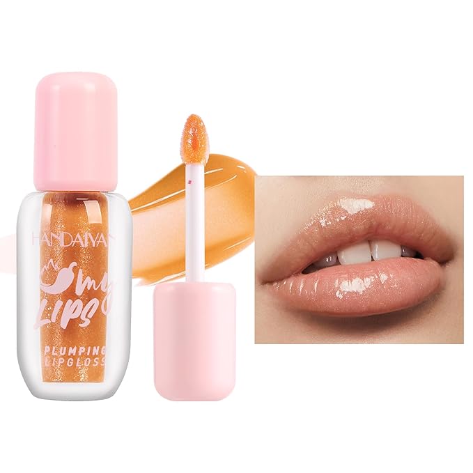 Moisturizing Glossy Lip Gloss, Spicy Long-Lasting Plumping Lip Moisturizing