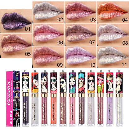 Glitter Lip Gloss Set, 11 Colors Diamond Shiny Glitter
