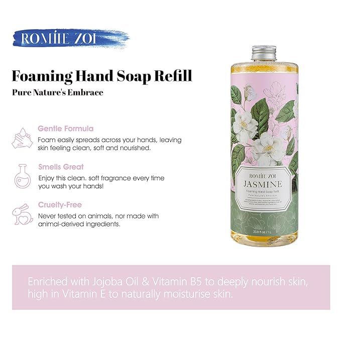 Foaming Hand Soap Refill, Jasmine, Gentle