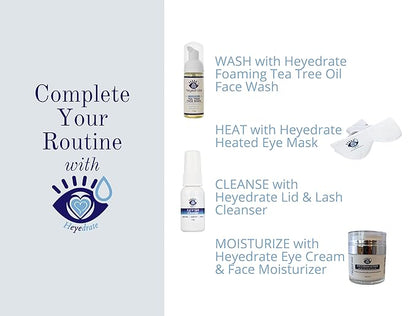 Foaming Tea Tree Face Wash and Eyelid Cleanser for Women - Made With Organic Ingredients & Aloe Vera (3 Pack (1.7 Ounces))