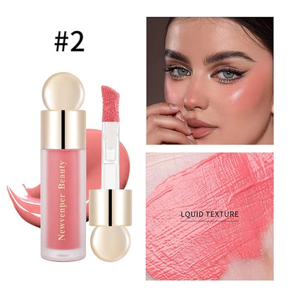 Liquid Highlighter, Liquid Blush with Face Brush Long