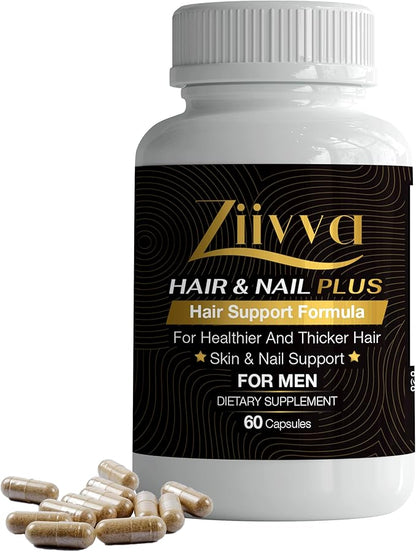 Hair Vitamins for Men - All Natural Vegan Biotin 5000 Mcg Capsules - Hair Supplements for Growth & Thickness - Promote Healthier Hair, Skin, Nails - Hair Growth Supplement Formula