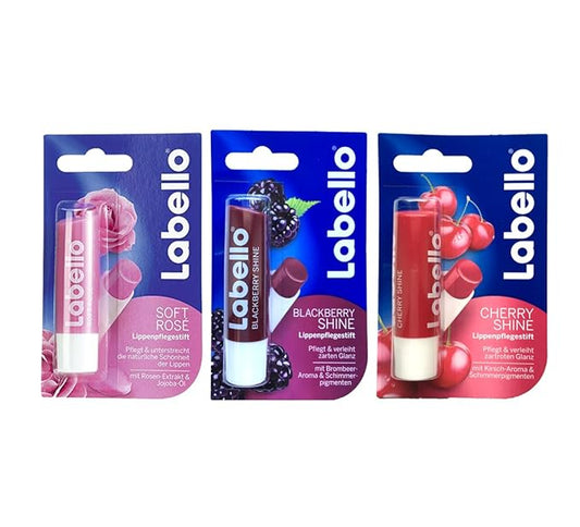 Labello Soft Rose, Labello Blackberry Shine, Bundle